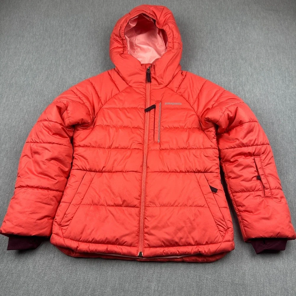 Patagonia Jacket Girls Large Orange Pine Grove Insulated Puffer Ski Quilt Hooded
